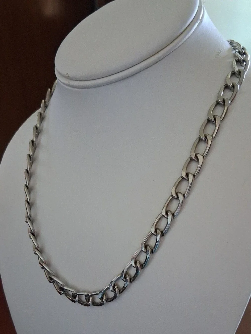 Classic Polished Silver Chain Necklace NN126
